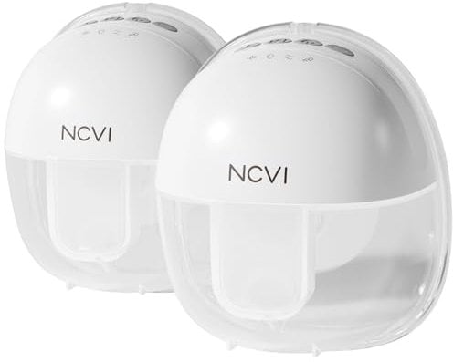 NCVI Hands Free Breast Pump 8111, 2 Pack (White)