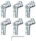 sourcing map 12Pcs 45 Degree Conduit Clamp Fittings Connector, 2 Way Fixing Angle Metal Tee Pipe Clamps Fit OD 1 Inch (25mm) Tube for Fence, Shelf Set-Ups