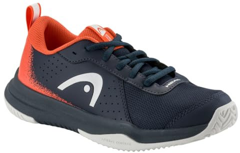 HEAD Sprint Court 4.0 Junior, Scarpe da Ginnastica Unisex-Bambini e Ragazzi, Blu Scuro e Rosso, 36 EU