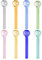 Glass Straws 8 Pcs Clear Reusable Glass Straw with Cleaning Brush Anti-Break Glass Straws Drinking Bar Drinking Straws for Smoothie Milk Coffee Coctail Water Juice Dishwasher Safe 10cm (Colorful)