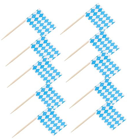 Cabilock 1 Juego De Palillo De De Oktoberfest Banderillas Fiesta Aperitivos Tabla De Embutidos Palillos De Frutas Palos De De Frutas Picos De Pastel Papel 200 Piezas