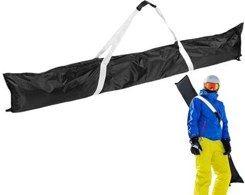 Jongyumo Skitasche, Robuste Skibag mit Gepolsterten Doppelhaltegriffen, Leichte Ergonomisch Ski Tasche, Kompakte Skisack Skitasche für 1 Paar Ski & Stöcke