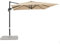 GOPLUS Parasol de Jardin Exterieur, Parasol Déporté avec 5 Inclinaisons Réglables, Rotation à 360°, 8 Baleines, Protection Solaire, 2,5 M Parasol Inclinable pour Balcon Patio Marché (Beige)