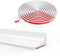 Silicone barre de seuil douche, joint pour douche, rebord douche italienne, barriere de douche anti débordement, Adatto per bagni, docce e cucine (Blanc, 255CM)