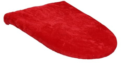 MagiDeal Bathroom Toilet Lid Cover Absorbent Dustproof Washable Flexible Toilet Seat Mat Bathroom Seat Protector for Household, red