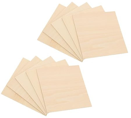 DOITOOL 10 Piezas Chapa De Madera Contrachapada Tablas De Madera Para Manualidades Sin Terminar Para Bricolaje