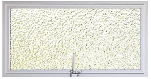 Finestra Finestra Rettangolare In Metallo Con Rotazione A 360°, Vetro Per La Privacy, Finestra A Battente Girevole, Finestra Di Ventilazione Integrata Per Bagno Interno O Seminterrato(White,60X30CM/23