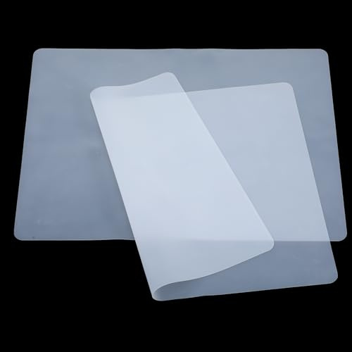 2Pcs Small Silicone Mats for Crafts 40×30cm Silicone Table Mats for Countertop Painting Art Mat Desk Craft Mat to Protect Table Clay Matt for Sculpting Silicon Placemats for Jewelry, 11.8×15.7In