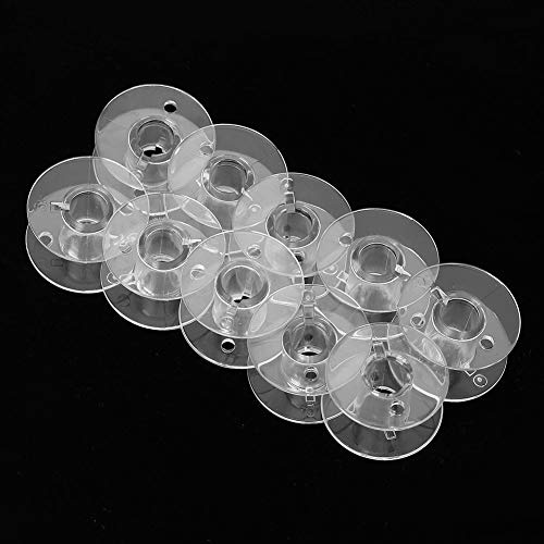 Fafeicy 10 St Genomskinliga Plastsymaskinspolar, Sytrådsspolar Klara Tomma Spolar med Universell Passform för Förlindning Av Broderi Undertråd