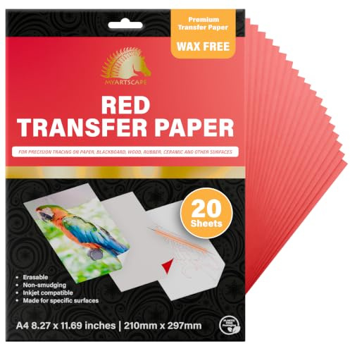 Graphit Papier – Wachs – Rot 20 Sheets