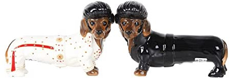 Pacific Giftware Adorable Elvis The King of Rock & Roll Doxies Salt and Pepper Shaker Set Cute Dachshund Wiener Dog Tabletop Decoration SP Set