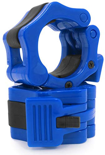ProsourceFit Olympic - Collari a morsetto per bilanciere, a sgancio rapido, 5,1 cm, resistenti, per sollevamento pesi, powerlifting, allenamento della forza, colore: blu