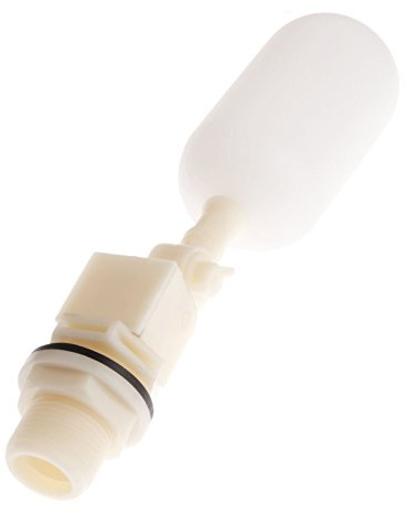 Hicello 3/4 Float Valve for Water Tank, DN20/25mm Auto Fill Feed Water Humidifier Tank Small Plastic Ball-Cock Valve Shut Off with Adjustable Arm for Toilet Livestock Drinker Bowl