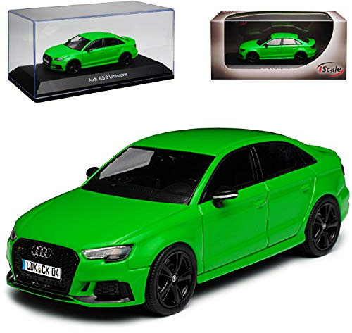 Kyosho A-U-D-I A3 RS3 8V 8VA Limousine Grün 3. Generation Ab 2012 Modell ab 2016 1/43 i-Scale Modell Auto