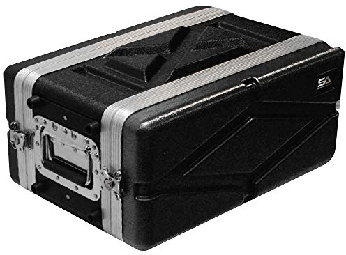 Seismic Audio SALWR4S – Leichtes kompaktes ABS-Gehäuse mit 4 Fächern – 4U PA DJ Amp Effekte flaches Rack-Gehäuse