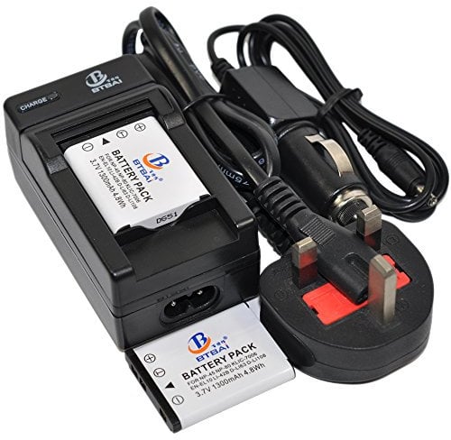 2x EN-EL10 Battery+Charger for EN-EL10 ENEL10 Coolpix S60 S220 S570 S3000 S80 S210 Digital Camera