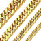 ChainsHouse Gliederkette Gold Damen Edelstahl Halskette Goldene Miami Kette 5mm Herren Miami Halskette 5mm Vergoldete Panzerkette 51cm Frauen Massiv Kubanische Kette Gold Modeschmuck für Schwester