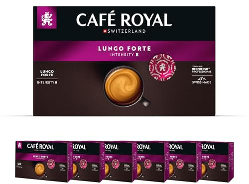 Café en Dosettes - Café Royal Pro | 6 x 50 - Compatibles avec les Machines à café Nespresso®* Professional - Saveur Lungo Forte