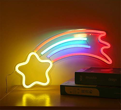 Ulalaza Neonlicht Zeichen LED Meteor Nachtlichter USB-betrieben dekorative Festzelt Zeichen Bar Pub Store Club Garage Home Party Dekor