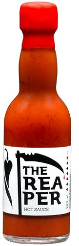 The Reaper 100 ml – Salsa Picante Carolina Reaper Extrema – 96.581 SHU – Fermentada & Vegana – Estilo Louisiana – Para Verdaderos Amantes del Picante