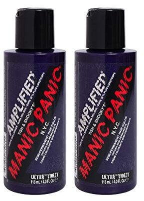 Manic Panic Ultra Violet Amplified Creme, colorazione semipermanente viola vegana e cruelty-free per capelli, 2 x 118 ml