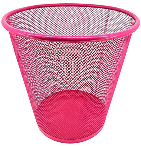 Acan Pamex - Papelera de Rejilla metálica Rosa 26.7 x 23.5 cm