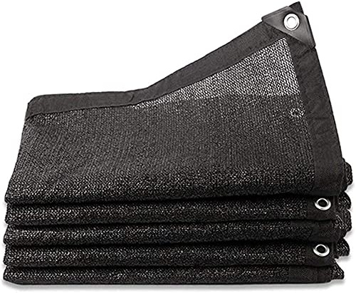 Shade Netting 60% Sunblock Shade Cloth - Black Bulk UV Resistant Fabric Mesh Tarp for Greenhouse Plant Shade Net Taped Edge with Grommets Included Black 4-Pin Breathable (1mx2m/3.3ftx6.6ft)