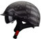 LPXPLP Chopper Helm Retro Moped Roller Halbschale Motorradhelm Jethelm Halbhelme Motorrad Brain-Cap mit Doppelvisier Motorrad Helm ECE Zertifiziert für Herren und Damen G,L=59-60CM