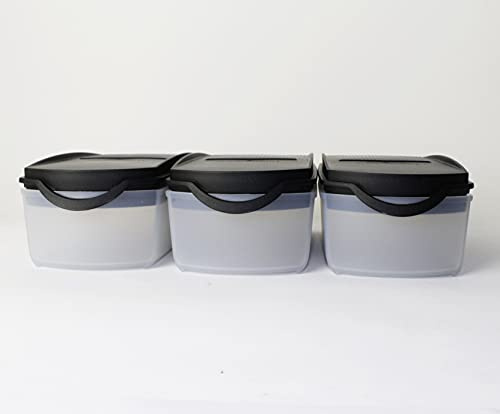 TUPPERWARE Mikrowelle Eidgenosse Plus 3x 350ml Schwarz + Joghurtbecher