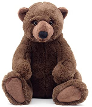 Uni-Toys - Braunbär groß, sitzend - 'Maxi' - superweich - 27 cm (Höhe) - Plüsch-Bär, Teddy, Teddybär - Plüschtier, Kuscheltier