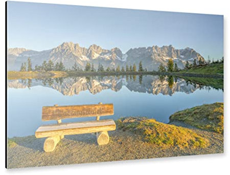 artboxONE Alu-Print 150x100 cm Lieblingsplatzl Wilder Kaiser von Künstler Michael Valjak