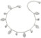 COOLSTEELANDBEYOND Femme Bracelets de Cheville avec Pendantes Feuilles et Grelot Charms