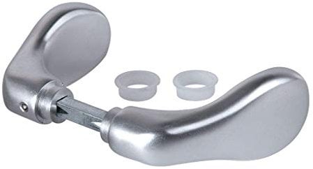 Locinox Drückerpaar aus anodisiertem Aluminium 3006C | Drückergarnitur mit 8mm Vierkant | Kompatibel mit Locinox Aufsteckschlössern | Maximale Rahmenbreite 30mm