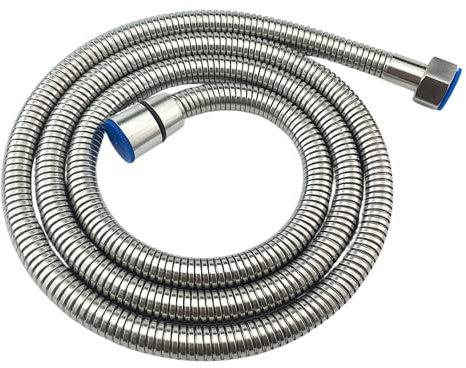 MAGIC SELECT Flessibile Doccia in Acciaio Inossidabile 1.5m, Tubo Doccia Flessibile Universale (G1/2 Pollici) Tubo per Doccia Flessibile, Anti-Torsione crittografia a Doppio Loop con 2 rondelle
