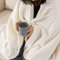 EMEMA Kuscheldecke Fleecedecke Flanell Decke Einfarbig Wohndecken Couchdecke Flauschig Überwurf Mikrofaser Tagesdecke Sofadecke Blanket Für Bett Sofa Schlafzimmer 150x200 cm Weiß