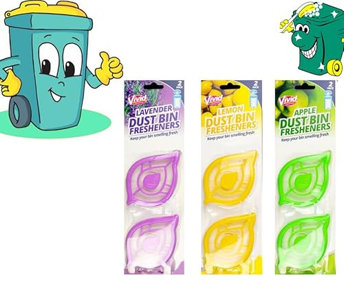 Buystarget 2 Pack Dustbin Freshener Odor Remover Dust Bin Scent Air Fresh Swing Pedal UK