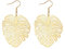 Monstera Gold Earrings Leaf Earrings Dainty Monstera Leaf Earrings Monstera Jewelry, 3.5*3.8cm, Stainless Steel, No Gemstone