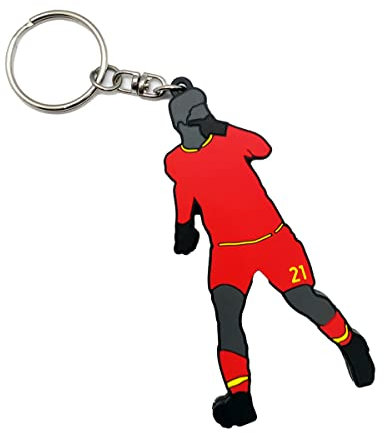 Shop and Solve - Portachiavi 8cm in gomma con forma Joya gadget Joya idea regalo calcio per tifoso romanista (Portachiavi)