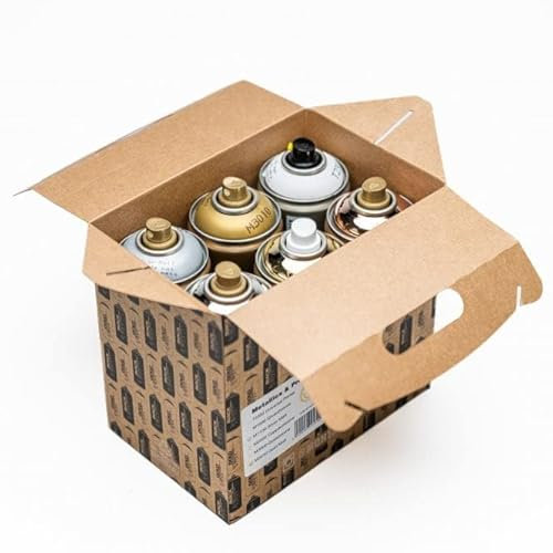 Montana Gold - Metallics & Primer Box Set (6) Spray Paint Bundle - 6 x 400ml Cans