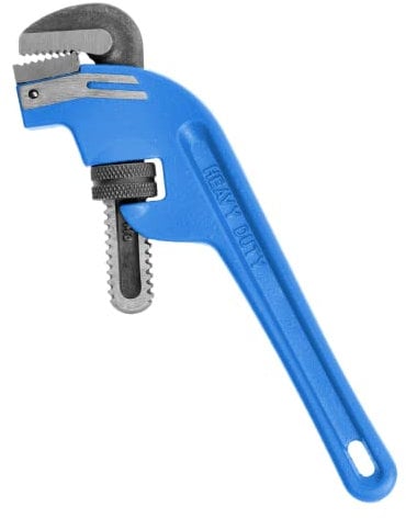 Högert Technik - Rohrschlüssel Stillson-Rohrzange, gebogen 450 mm, 18 - Wasserpumpenzange für Profi und Heimwerker, Reparatur von Abwasser- oder Heizungsrohre