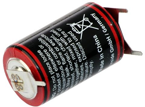 kraftmax Lithium 3,6V Batterie LS14250 1/2 AA - Zelle mit Pins +/-