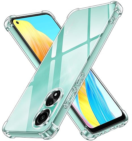 iVoler Cover per Oppo A78 4G (Non per Oppo A78 5G), Custodia Trasparente per Assorbimento degli Urti con Paraurti in TPU Morbido, Sottile Morbida in Silicone TPU Protettiva Case
