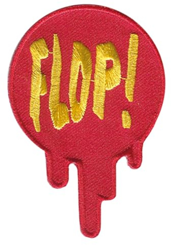 Catch the Patch Flop Klecks Aufnäher zum Aufbügeln 5 x 7,3 cm Bügelbild für Mädchen Erwachsene mit Girly Pailletten Glitzer Glamour, Bügelpatch Patches Bügelflicken Geschenk