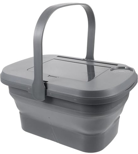 YARNOW Zusammenklappbarer Picknickkorb Gemüsewaschbecken Massageeimerfuß Klappbarer Wasserbehälter Faltbarer Wassereimer Fußbad Becken Hackbrett Wäschewanne Reisen Plastik Falten Werkzeug