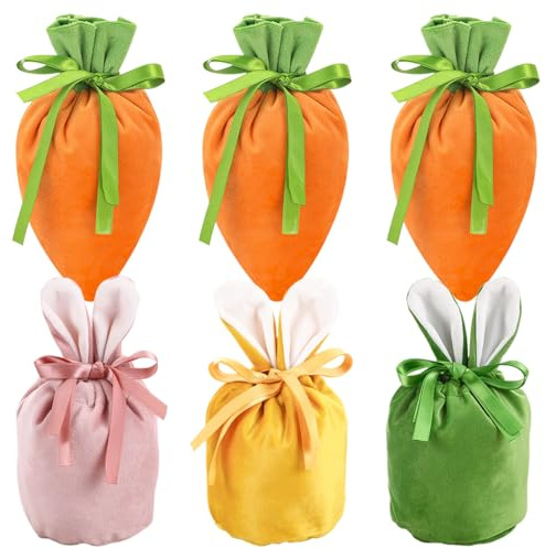 Ostertüten zum Befüllen, 6 Ostersäckchen, Süße Osterhasen Tüten, Geschenktasche Ostern für Ostereier, Süßigkeiten, Ostern Taschen als Ostern Deko
