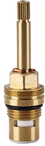 Messing Hahnknopf Einsatz, Hahnknopf Kern, Ersatz Wasserhahn Ventile, Messing Keramik Stimmscheibe Patrone Wasserhahn Ventil Viertel Einsätze Drüse drehen 1/2 für Badezimmer Küchenarmatur