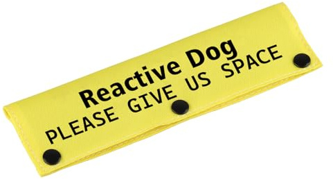 Funny Dog Leash Sleeve - Reactive Dog Alert Tag Pet Birthday Gift Wrap Sleeve
