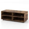 Multigot TV Stand for TVs up to 40/55, Wooden TV Console Table with 4/6 Storage Compartments, 3-Tier Media Console Unit Entertainment Centre for Living Room (Rustic Brown, 4 Cubes-90 x 39 x 33cm)