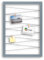 CLAMARO 'Collage Flex' Fotohalter 50x70 cm | Graublau | Bilderrahmen Fotorahmen Collage mit Gummibändern und Foto Holzklammern | Ideal als Galerie für Fotos oder Postkarten