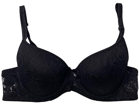 STILL Reggiseno Donna Confezione 3 Pezzi in Pizzo con Ferretto Coppa B C D Preformato Imbottito Bra Push UP G511 (IT, Taglia della Coppa & Taglia della Fascia, D, 10, 3 Nero)